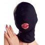 Эластичная шлем-маска на голову с прорезью для рта из коллекции Bad Kitty, цвет черный