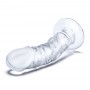 Glas - Curved Realistic Glass Dildo With Veins