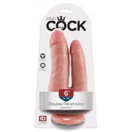 Dubultais Dildo - King Cock Double Penetrator 21cm