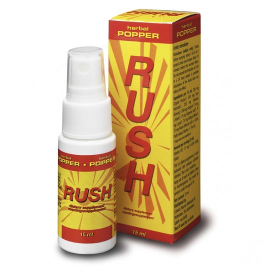 Sprejs seksuālas baudas uzlabošanai un stimulācijai 15 ml - Rush Popper