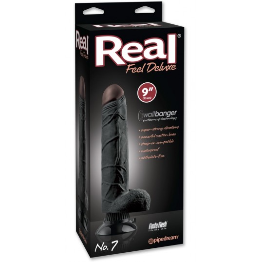 Reālistisks vibrators ar piesūcekni melns - Real feel deluxe - no.7