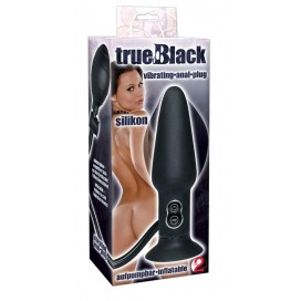 Anālais Vibrators True Black Vibrating Butt Plug