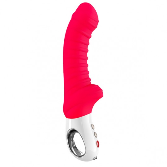 Dual vibrator with texture  - Fun factory - Tiger Red