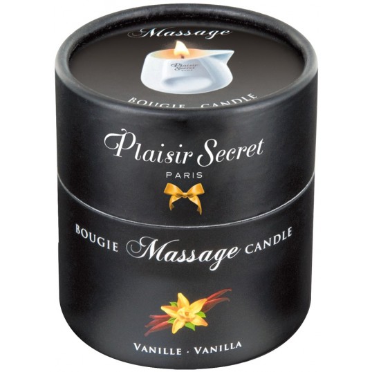 Masāžas svece ar vaniļas aromātu 80 ml - Plaisir Secret