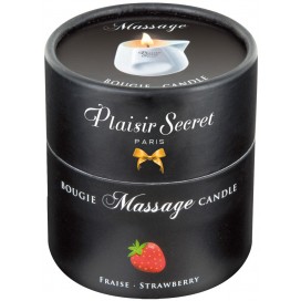 Plaisir Secret - masāžas svece zemeņu - 80ml