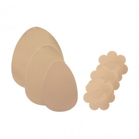Bye Bra - Breast Lift Pads + Satin Nipple Covers F-H Nude