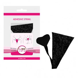 Bye bra - adhesive thong lace finish black one size
