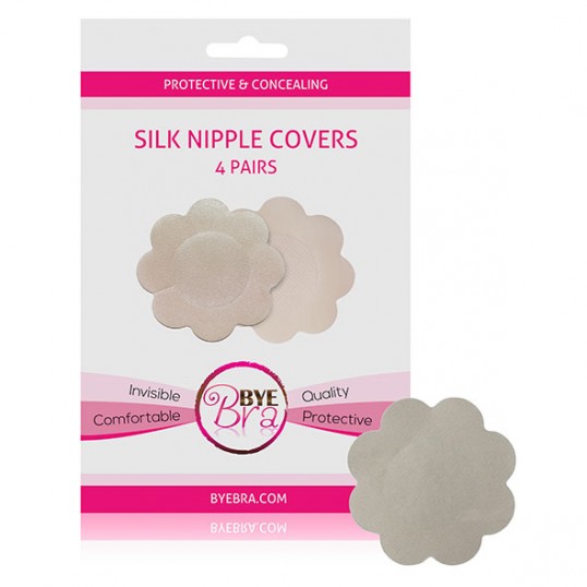 Bye bra - silk nipple covers nude 3 pairs