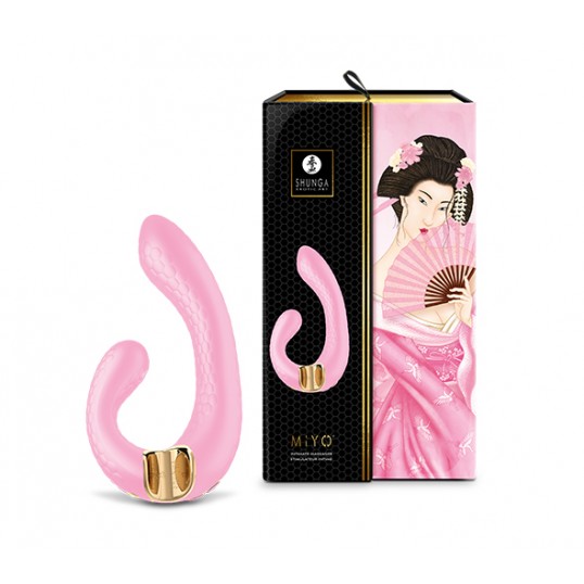 Ievietojams dubultais vibrators gaiši rozā - Shunga Miyo