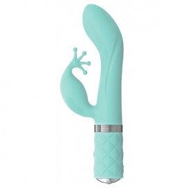 G-punkta vibrators ar klitora stimulāciju gaiši zils - pillow talk kinky