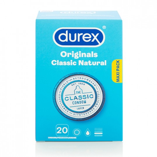 Durex - classic natural condoms 20 pcs