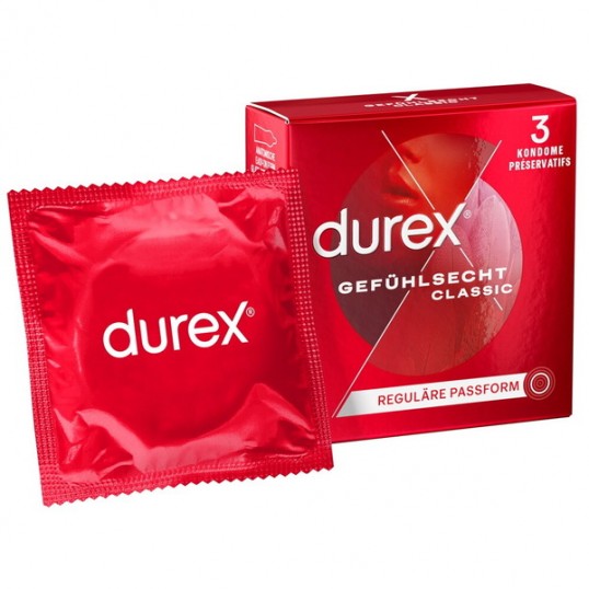 Классические тонкие презервативы 3 шт - Durex