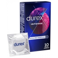 Tekstuuriga ja stimuleeriva geeliga kondoomid naistele lateksist 10 tk - Durex Intense Orgasmic