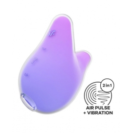 Klitora gaisa pulsators ar vibrācijām violets/rozā - Satisfyer Mermaid Vibes