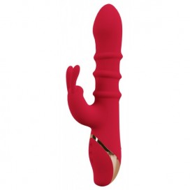 Truša vibrators ar 3 kustīgiem gredzeniem - Rabbit Vibrator - You2Toys