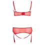 Сексуальное нижнее бельё эротическое bra set red 95d/2xl