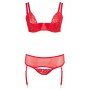 Сексуальное нижнее бельё эротическое bra set red 95d/2xl