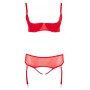 Сексуальное нижнее бельё эротическое bra set red 95d/2xl