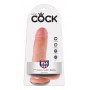 Klasiskais dildo 19,4cm miesas krāsa ar sēkliniekiem - king cock