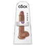 Klasiskais dildo 27cm brūns ar sēkliniekiem - king cock