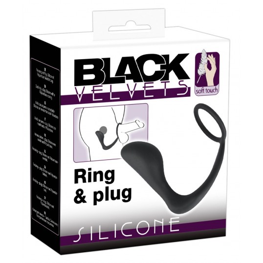 Black velvets ring & plug