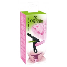 Strap-on dildo 16cm ø3.7cm ar biksītēm - Sweet Smile