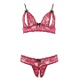 Apakšveļas komplekts ar šķēlumiem m sarkans cottelli collection lingerie