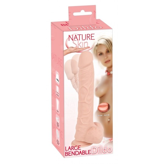 Klasiskais dildo 29,5cm miesas krāsa milzīgs - nature skin