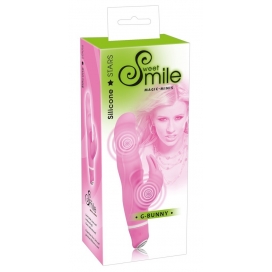 Vibrators ar klitora stimulatoru rozā - Sweet Smile