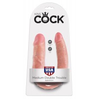 Dubultais dildo miesas krāsā 34,6 cm - king cock