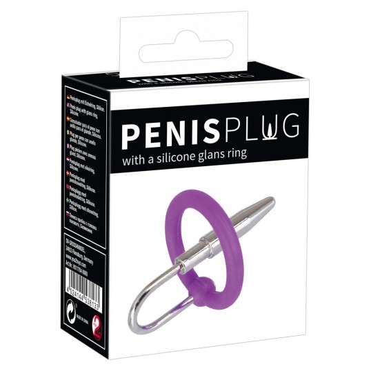 Penis plug+silicone glans ring