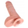 Klasiskais dildo 21cm miesas krāsa ar sēkliniekiem - king cock