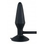 Piepūšams anālais aizbāznis true black inflatable plug