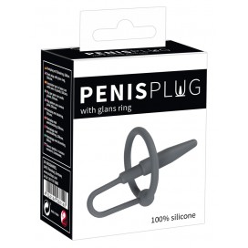 Penis plug with glans ring