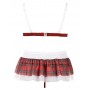 Сексуальное нижнее бельё эротическое bra & skirt "plaid" m