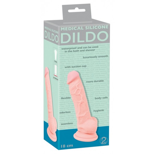 Medical silicone dildo 18 cm