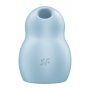 Kompakts gaisa klitora pulsators ar vibrāciju SATISFYER Pro To Go 1 zils