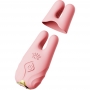 Wireless Vibrating Nipple Clamps - Zalo - Nave Coral Pink