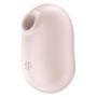 Kompakts gaisa klitora pulsators ar vibrāciju SATISFYER Pro To Go 2 smilšu krāsā