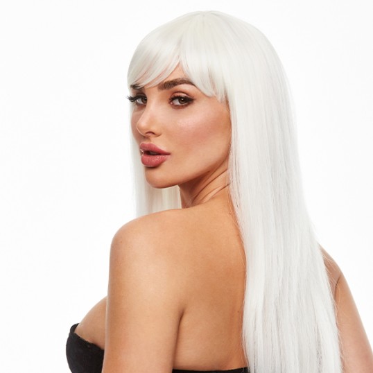 Pleasure Wigs - Amber White Glow in the Dark