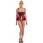 Shelf Bra Set red 85C/XL