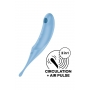 GAISA PULSATORS/EROGĒNO ZONU VIBRATORS - SATISFYER TWIRLING PRO gaiši zils