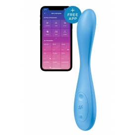 Paindlik G-punkti vibraator koos rakendusega sinine - SATISFYER G-SPOT FLEX 4+