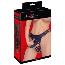 Strap-on biksītes ar 3 dildo S/M - Bad Kitty