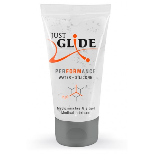 Hybrid lubricant water+silicone - Just Glide Performance 50 ml