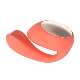 Couples vibrator with rotating motion - LELO IDA WAVE coral red