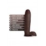 AU NATUREL HUGE 10" DILDO CHOCOLATE