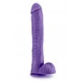 Dildo ar sēkliniekiem 35,5cm violets - AU NATUREL BOLD DADDY