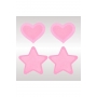 PEEKABOO PASTIES HOT PINK GLOW IN THE DARK HEARTS AND STARS