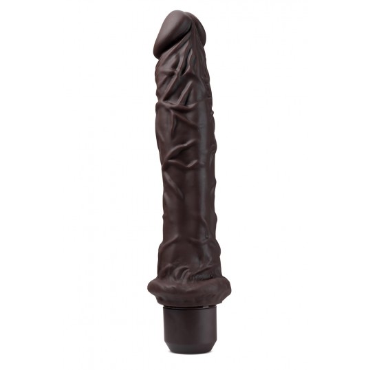 Vibrējošs dildo 25,4cm tumšā miesas krāsā - dr. SKIN - dr. RICHARD